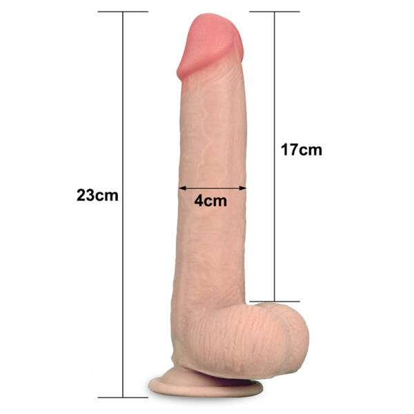 Dildo Sliding Skin Dual Layer Dong 9''