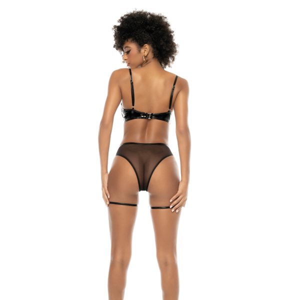 Conjunto Lencería Vinilo Sexy