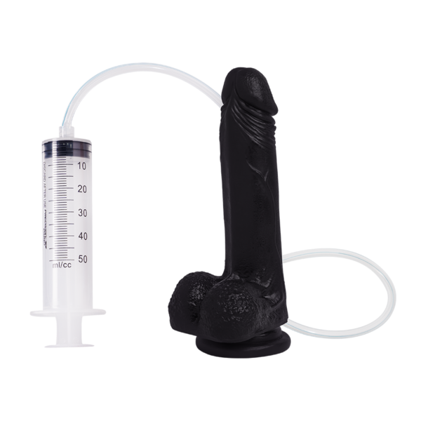 Dildo Eyaculador Negro Sistema Cum