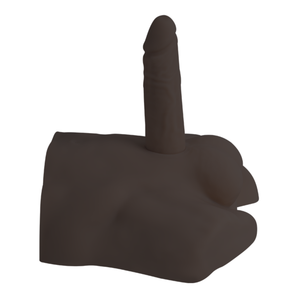 Torso Realista Con Dildo Intercambiable De Silicona Premium Chocolate