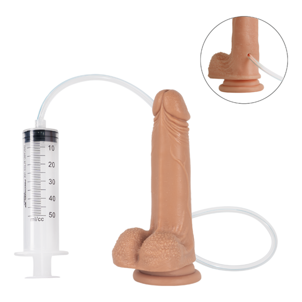 Dildo Eyaculador Caramelo Escaso