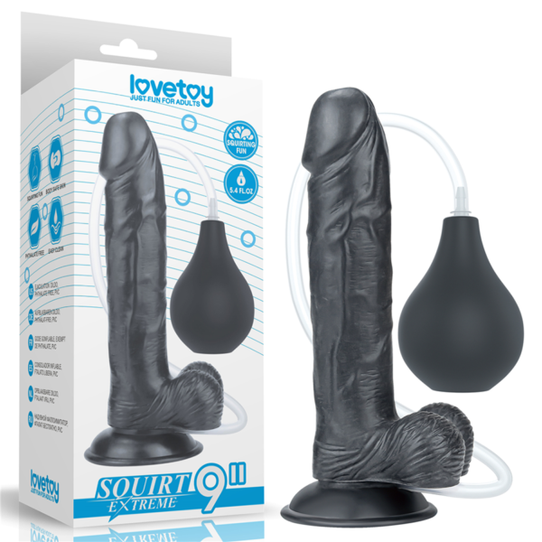 Dildo Negro Eyaculador Placer Bestial