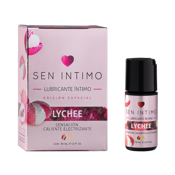 Lubricante Lychee Sensación Caliente Electrizante con sabor exótico, efecto térmico y textura suave para intensificar la experiencia íntima con comodidad y seguridad.