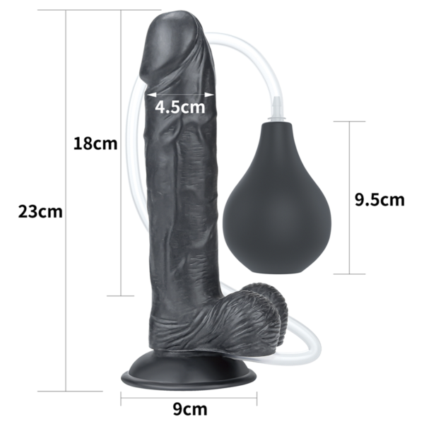 Dildo Negro Eyaculador Placer Bestial