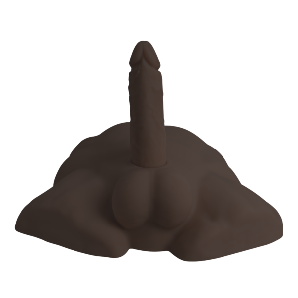Torso Realista Con Dildo Intercambiable De Silicona Premium Chocolate