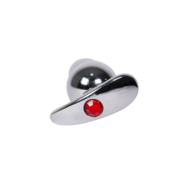 Plug Anal Doble Esfera Gema Roja