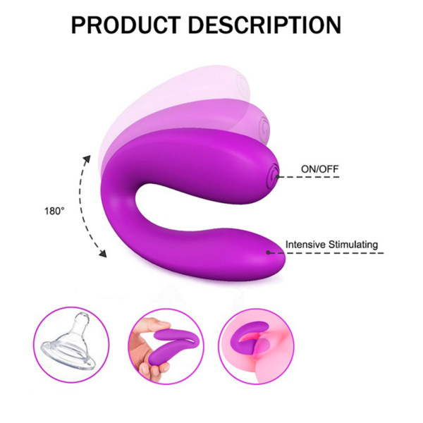 Vibrador En U Doble Placer