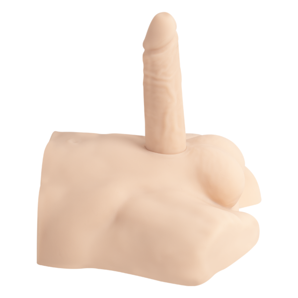 Torso Realista Con Dildo Intercambiable De Silicona Premium Caramelo