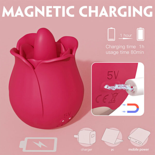 Vibrador Lengua Rosa Relámpago