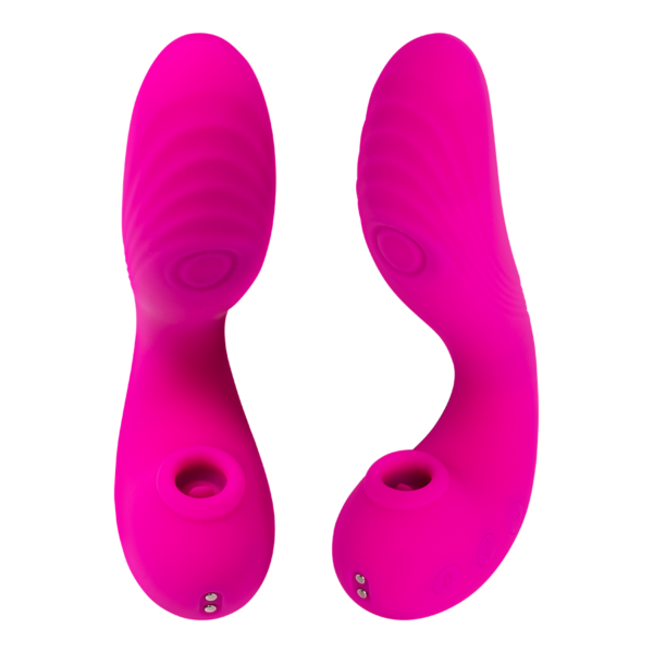 Vibrador Doble Succión Realista