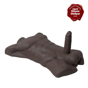 Torso Masculino Realista Con Dildo Intercambiable Silicona Premium