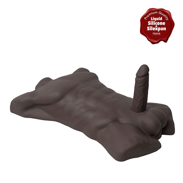 Torso Masculino Realista Con Dildo Intercambiable Silicona Premium