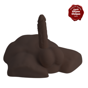 Torso Realista Con Dildo Intercambiable De Silicona Premium Chocolate